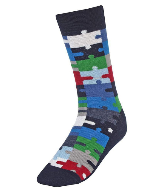 Creature - Cotton Men's Printed Multicolor Full Length Socks ( Pack of 3 ) - Black