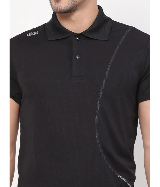 Dida - Black Polyester Regular Fit Mens Sports Polo T-Shirt ( Pack of 1 ) - None