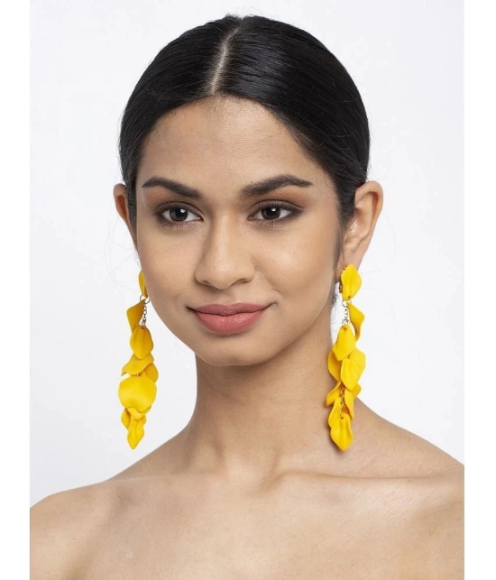 YOUBELLA Yellow Danglers Earrings ( Pack of 1 ) - Yellow