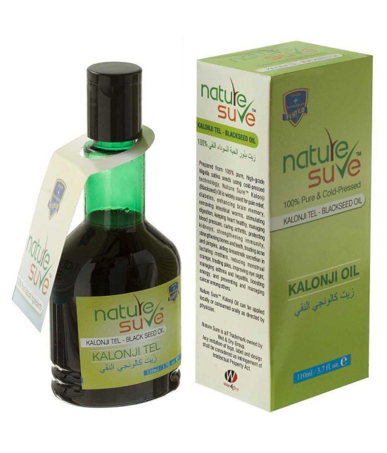 Nature Sure Kalonji Tail Black Seed Oil Cold Pressed & 100% Pure - 2 Packs (110ml Each)