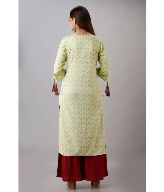 MAUKA - Green Straight Rayon Women's Stitched Salwar Suit ( Pack of 1 ) - None