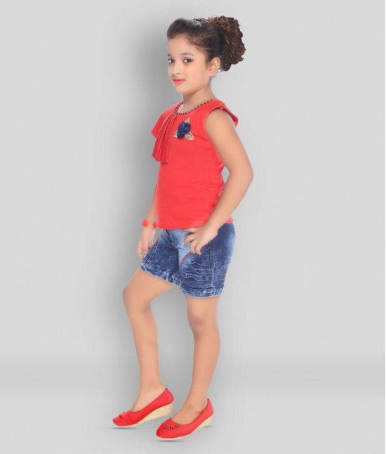 Zadmus - Red Denim Girls ( Pack of 1 ) - None