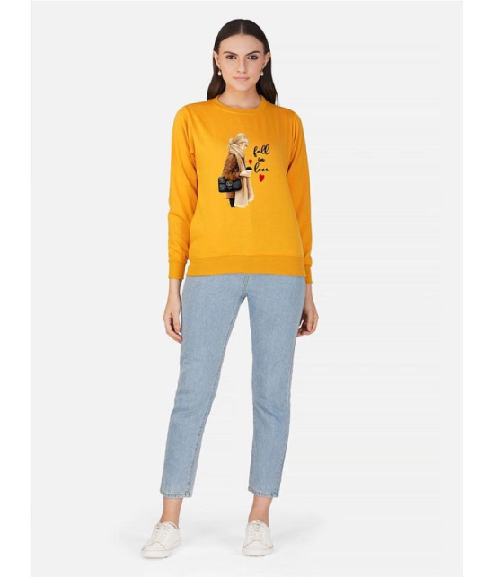 CHOZI Fleece Womens Non Hooded Sweatshirt ( Yellow ) - None