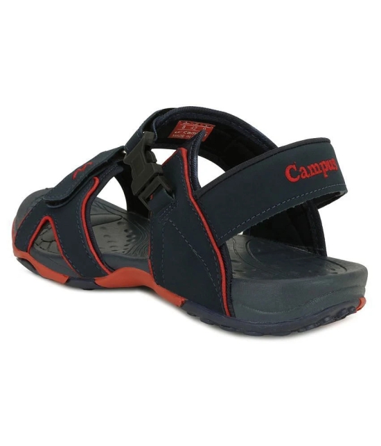 Campus Navy Suede Sandals - 7