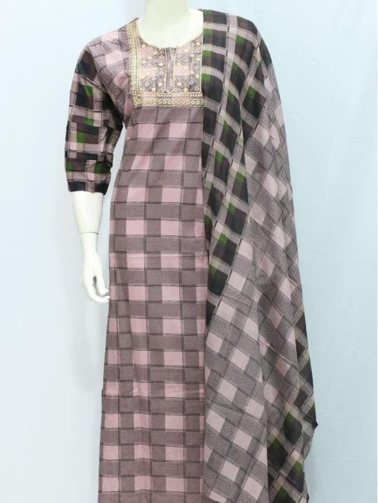 Women Nighty With Shawl-Cotton mix / Free size