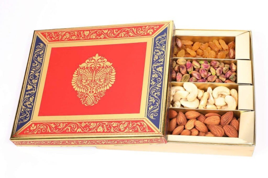 NUTICIOUS - Assorted Dry Fruits Gift Box 500 Ge Almond,Cashew, Raisins,Pistachio with Almond Butter 40 Gm