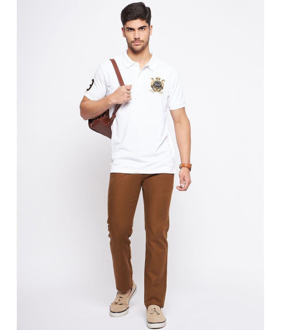 MXN - White Cotton Regular Fit Mens Polo T Shirt ( Pack of 1 ) - None