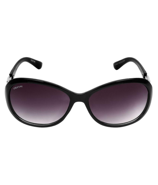 Creature - Black Oval Sunglasses ( Pack of 1 ) - Medium