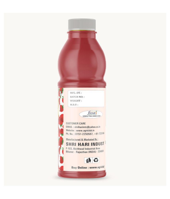 AGRI CLUB Strawberry Crush/Squash 1Ltr./33.81oz 910 g