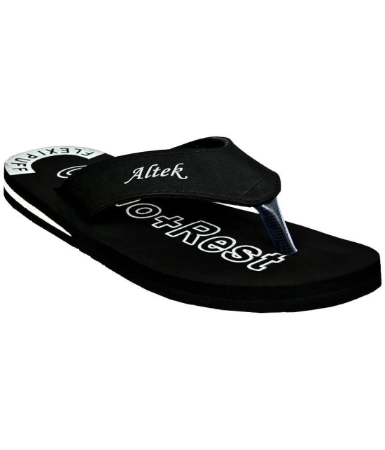 Altek Black Mens Thong Flip Flop - None