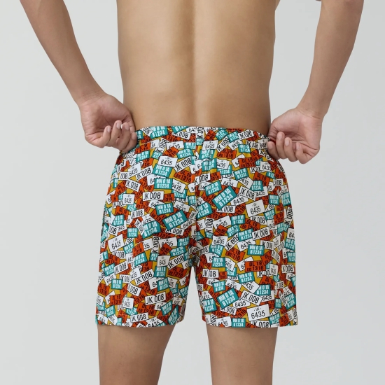 Remix Cotton Boxers Plate Orange S