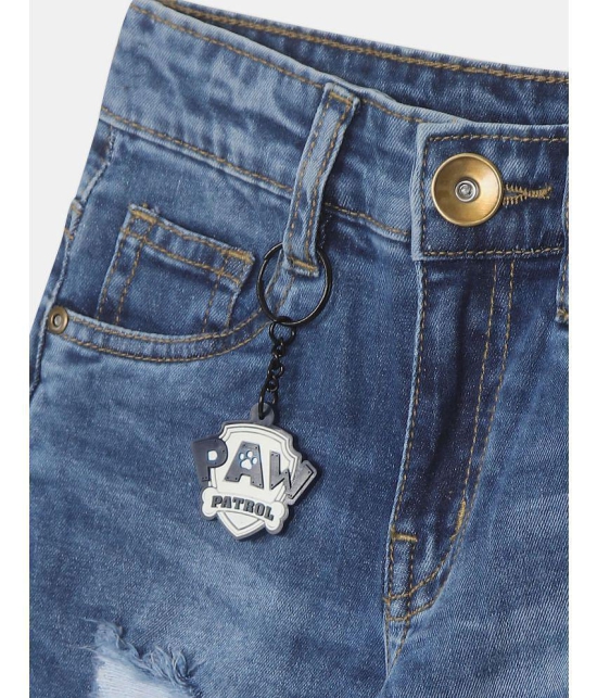 Boys Blue Mid Rise Denim Shorts - None