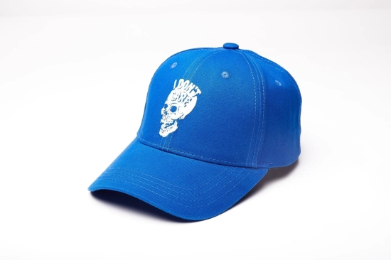 I Dont Care Printed Royal Blue Cap