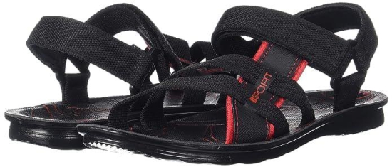 Walkaroo Men's W1527 Outdoor Sandals-BLK