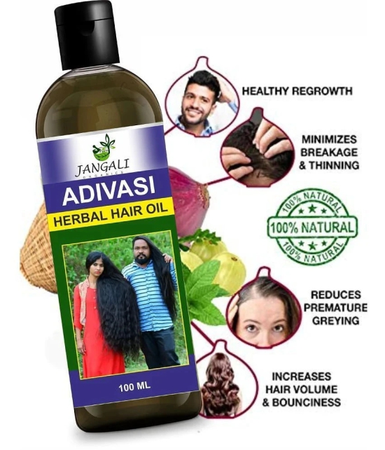 PURE Jangali ORGANICS Adivasi herbal HAIR OIL FOR All Type of Hair Problem Growth 100ML