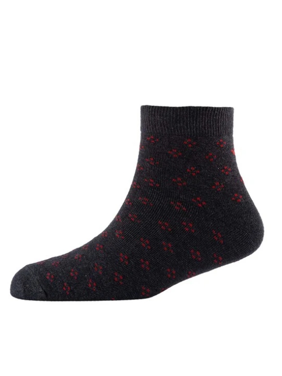 Men Pack Of 2 Patterned Cotton Ankle Length Socks