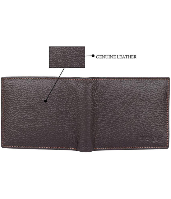 Tough Brown Leather ATM + Money Slot 6 Slot Card Holder For Men & Women - Brown