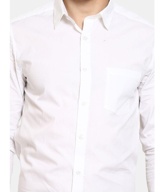 Life Roads - White Cotton Slim Fit Men's Formal Shirt ( Pack of 1 ) - None