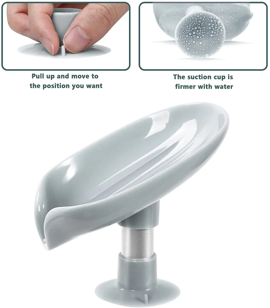 Soap Holder Leaf-Shape Self Draining Soap Dish Holder