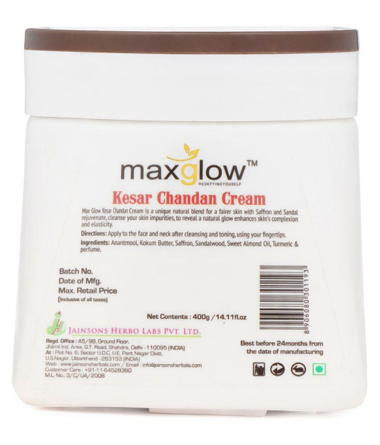 MaxGlow kesar chandan cream Day Cream 400 gm