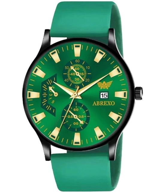 Abrexo Green Silicon Analog Mens Watch