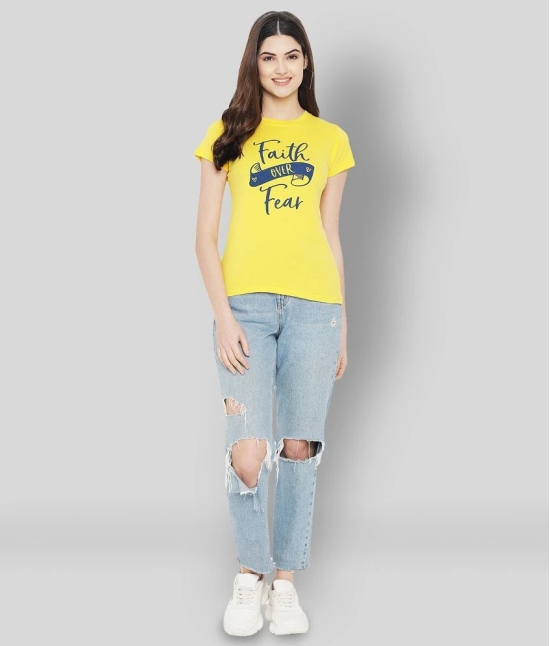 Fabflee Cotton Yellow T-Shirts - Single - M