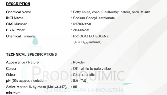 Sodium Cocoyl Isethionate/SCI Powder 85%(Sulfate free surfactant)-100GM / Pure