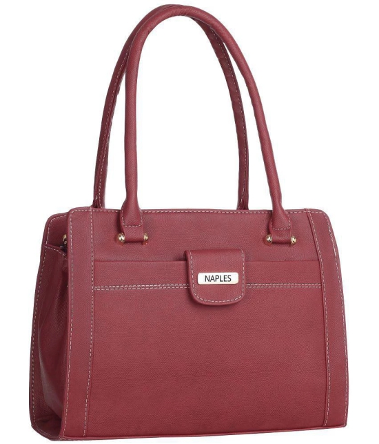 Naples - Maroon PU Shoulder Bag - Maroon