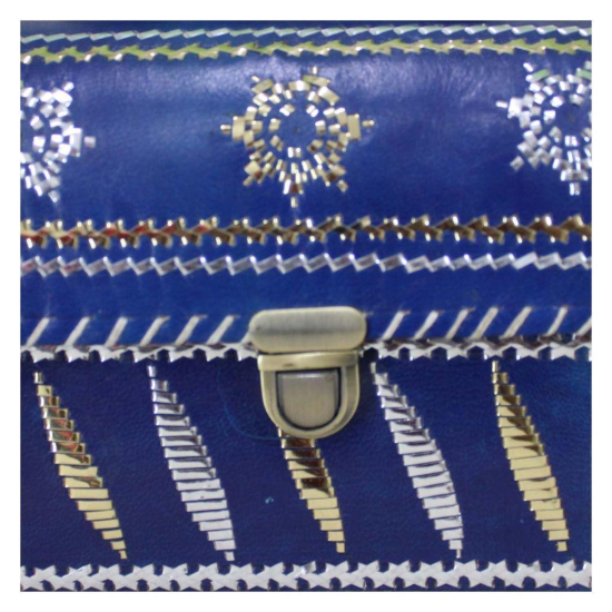 Garvi Gurjari (A Gujarat Govt Enterprise Handcrafted Kutchi Leather Sling Box Bag (GGCMLBB15)