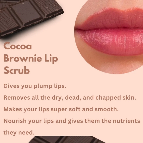 Cocoa Brownie Lip Scrub For Dry & Dark Lips