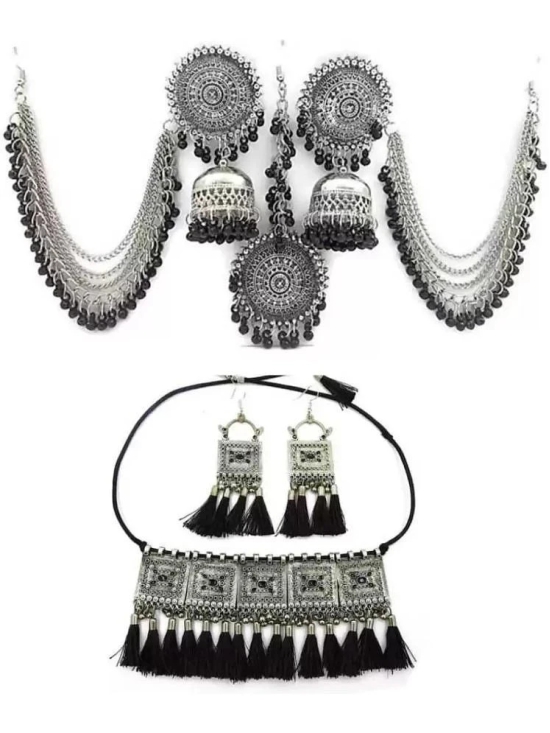 Samridhi DC Silver Alloy Necklace Set ( Pack of 1 ) - Silver