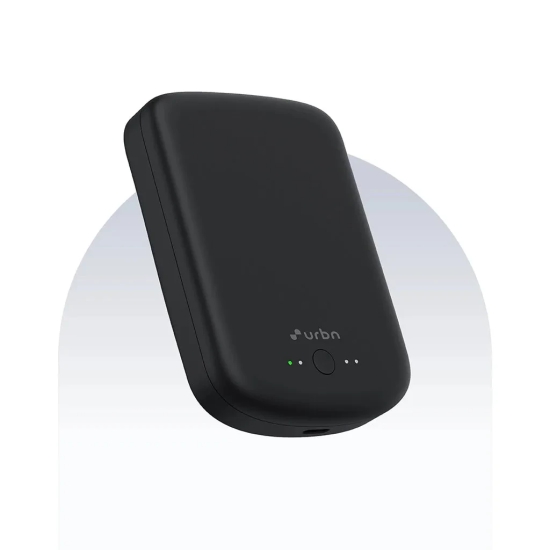 10000 mAh Compact MagTag Wireless Power Bank-Black