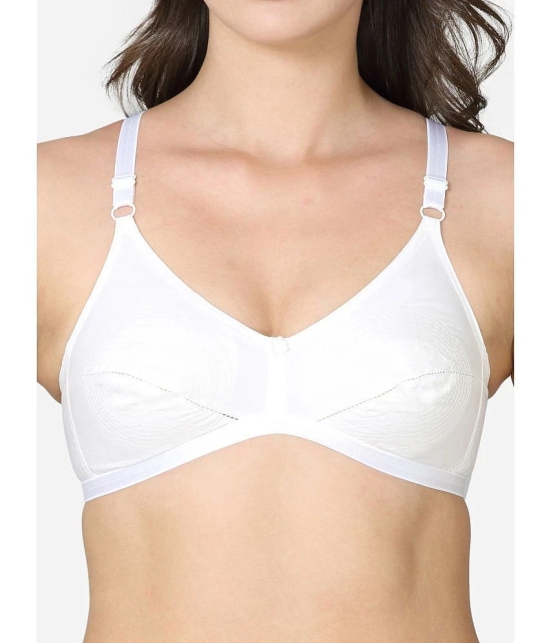 VStar - White Cotton Non Padded Womens Everyday Bra ( Pack of 1 ) - None