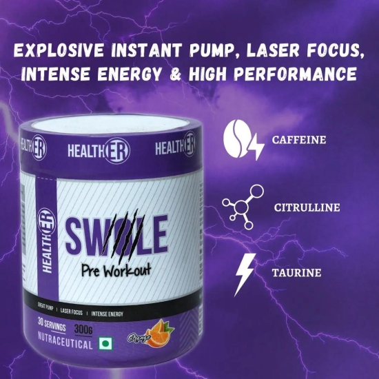 Swole Pre Workout with Creatine for Advanced Athletes-Orange