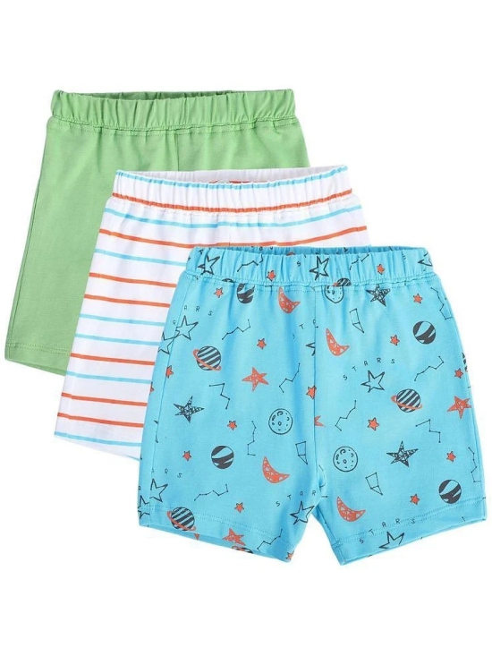 Miniklub Baby Boys  Elasticated Knit Shorts, Pack of 3 (Multi Color) - None