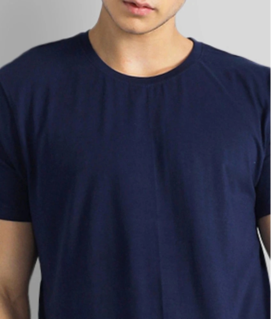 Paul Street - Navy Blue Cotton Blend Slim Fit Mens T-Shirt ( Pack of 1 ) - None