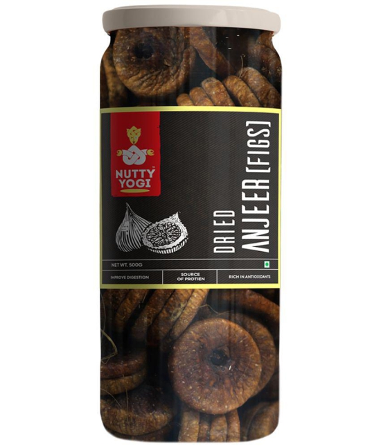 Nutty Yogi Premium Dried Afghani Anjeer 500g | Dried Figs | Rich Source of Fibre Calcium & Iron | Low in calories and Fat Free |