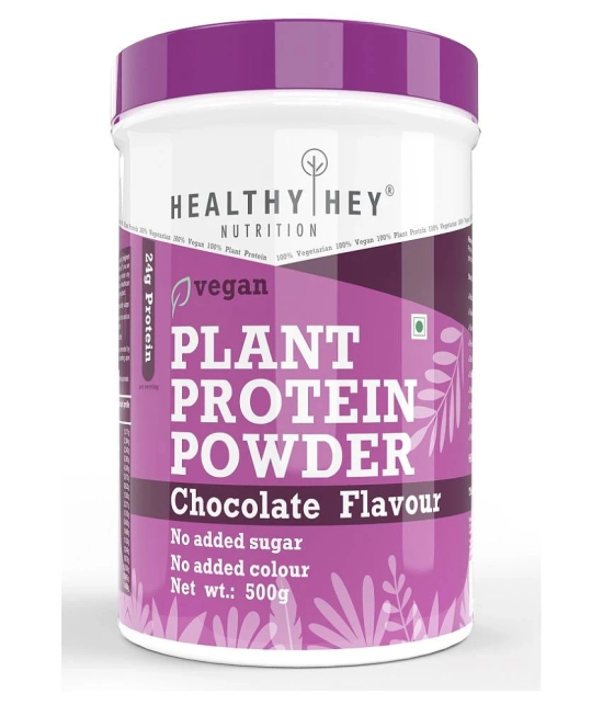 HEALTHYHEY NUTRITION Plant Protein Chocolate Powder 500 gm