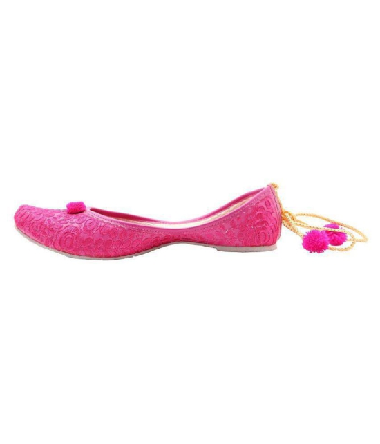 Raj Pink Ethnic Footwear - None