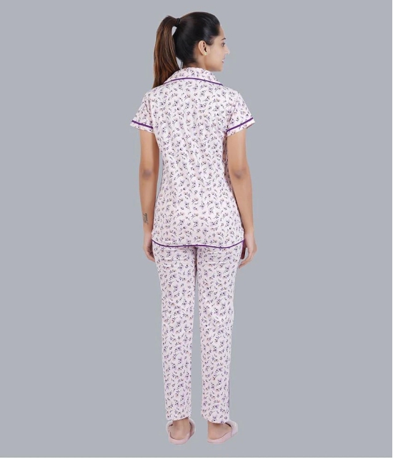 Sathiyas - Pink Cotton Womens Nightwear Nightsuit Sets ( Pack of 1 ) - None