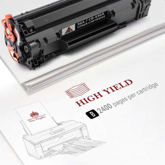 ImageInfo 36A Black Toner Cartridge for HP CB436A Compatible.-BLACK