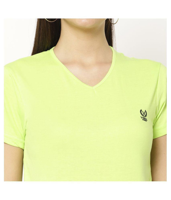 Vimal Jonney Cotton Green T-Shirts - L