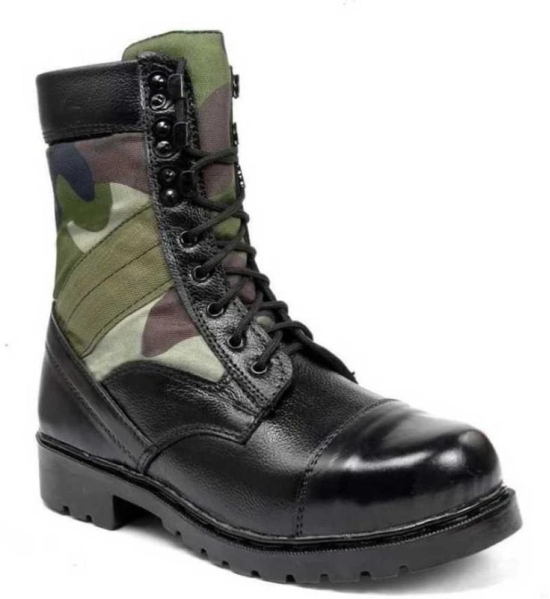 BHADAURIA TRADERS Genuine Leather DMS Army Commando Police Boots For Men  (Black)