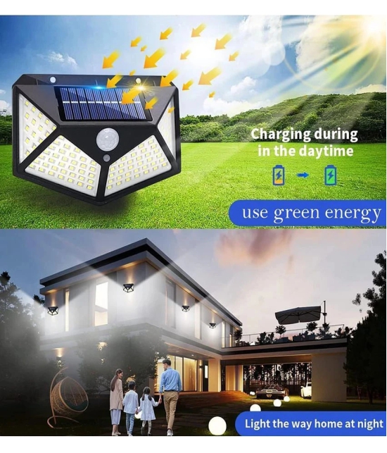 let light 3W Solar Outdoor Wall Light ( Pack of 2 )