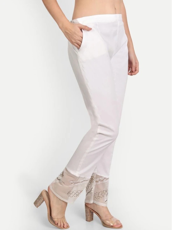 Women White Organic Cotton Trousers