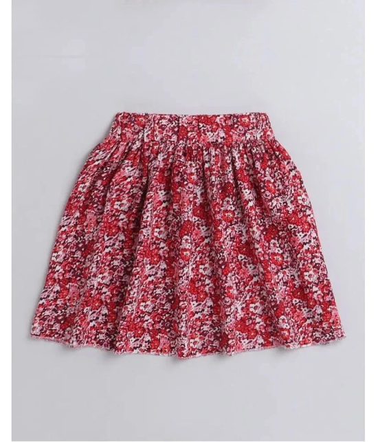 Addyvero - Multicolor Polyester Girls A-Line Skirt ( Pack of 1 ) - None