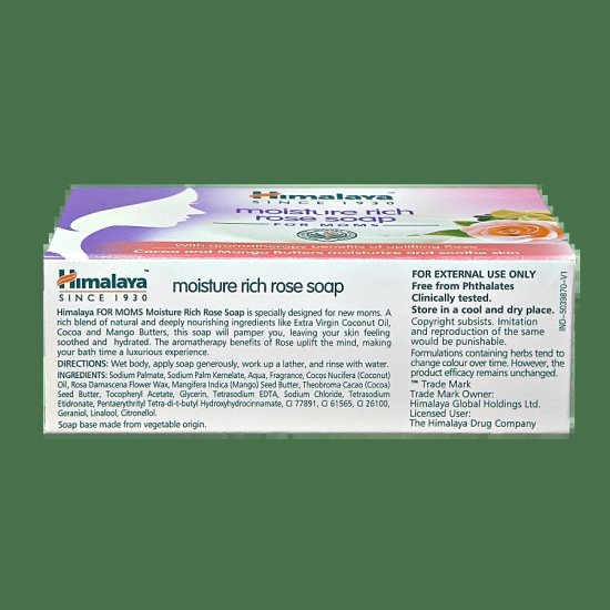 Himalaya Moisture Rich Rose Soap - For Moms, 75 G