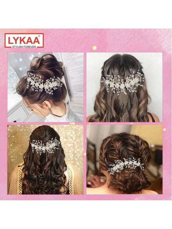 LYKAA White Womens Hair Pin ( Pack of 1 ) - White