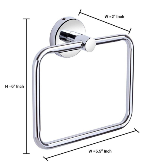 ANMEX SQUARE Stainless Steel Towel Ring for Bathroom/Wash Basin/Napkin-Towel Hanger/Bathroom Accessories