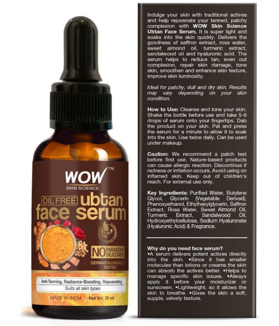 WOW Skin Science Ubtan Face Serum- 30mL